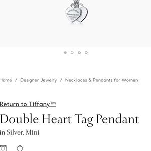 Tiffany & Co. Double Heart Pendant Necklace